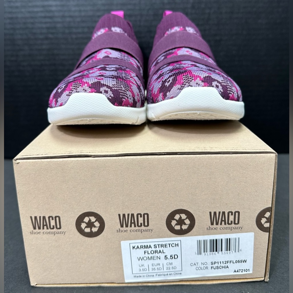 Women's Slip-On Knit Sneakers in Plum Pink - Picture 11 of 15